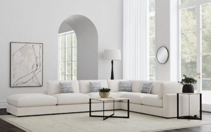 Serene 6-piece Upholstered Modular Sectional Sofa Beige product image