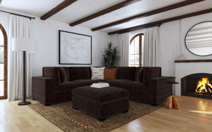 Lakeview 6-piece Upholstered Modular Sectional Chocolate product image