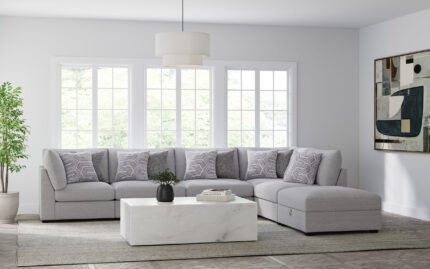 Cambria 6-piece Upholstered Modular Sectional Sofa Grey product image