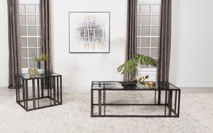 Adri 2-piece Coffee and End Table Set Black Nickel product image