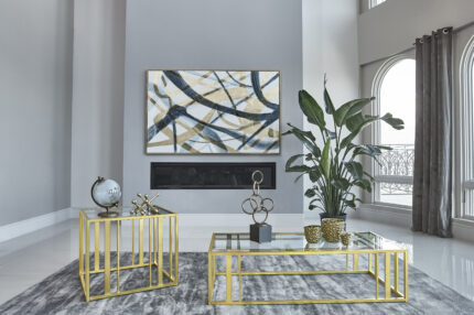 Adri 2-piece Coffee and End Table Set Matte Brass product image