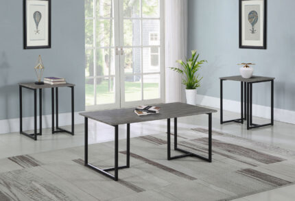 Nyla 3-piece Engineered Wood Coffee Table Set Weathered Grey product image