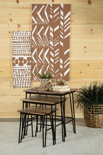 Nayeli 3-piece Solid Sheesham Wood Nesting Tables Natural product image