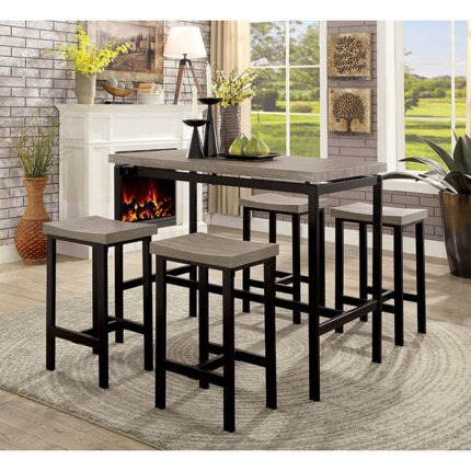 Vilvoorde 5 Pc. Counter Ht. Table Set - Furniture of America product image