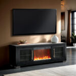 Furniture of America 72" TV Stand w/ Fire Place - Furniture of America product image