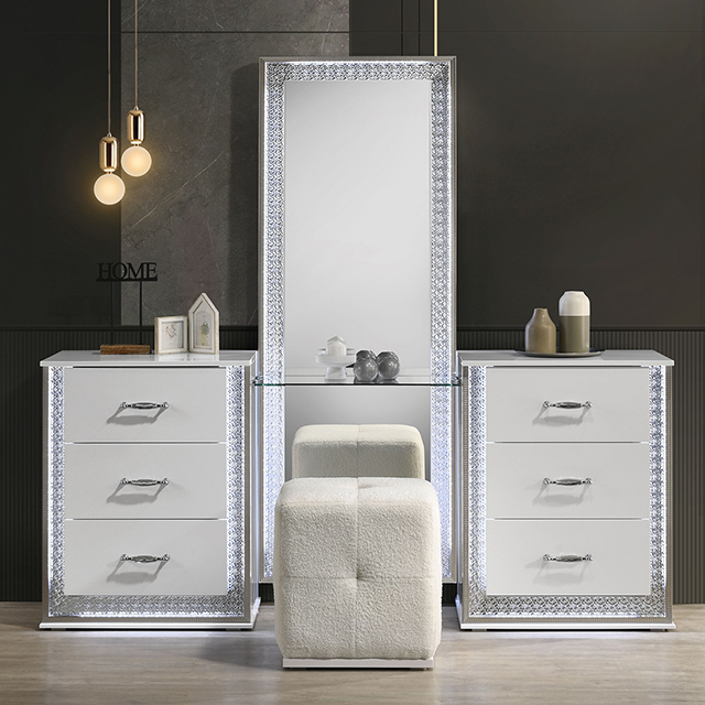 Hazeline Vanity Set w/ Stool - Furniture of America Hazeline Vanity Set w/ Stool - Furniture of America product image