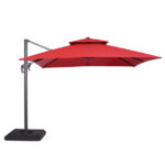 Hero 10 Ft Square Umbrella w/ Double Top + 37" Large Base - Furniture of America product image