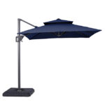 Fida 8 Ft Square Umbrella w/ Double Top + 37" Large Base - Furniture of America product image