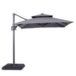 Fida 8 Ft Square Umbrella w/ Double Top + 37" Large Base - Furniture of America product image