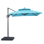 Fida 8 Ft Square Umbrella w/ Double Top + 37" Large Base - Furniture of America product image