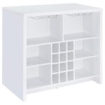 Topanga Engineered Wood Freestanding Home Bar White product image
