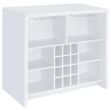 Topanga Engineered Wood Freestanding Home Bar White product image