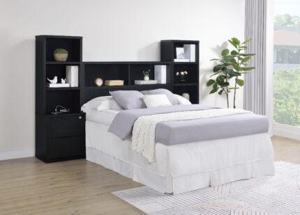 Westpark 3-piece Full Bedroom Set Bookcase Headboard Black product image