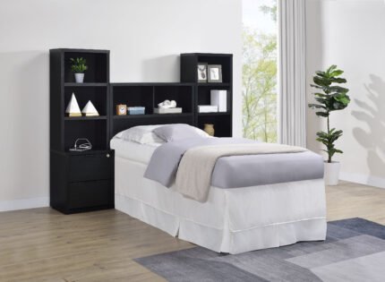Westpark 3-piece Twin Bedroom Set Bookcase Headboard Black product image