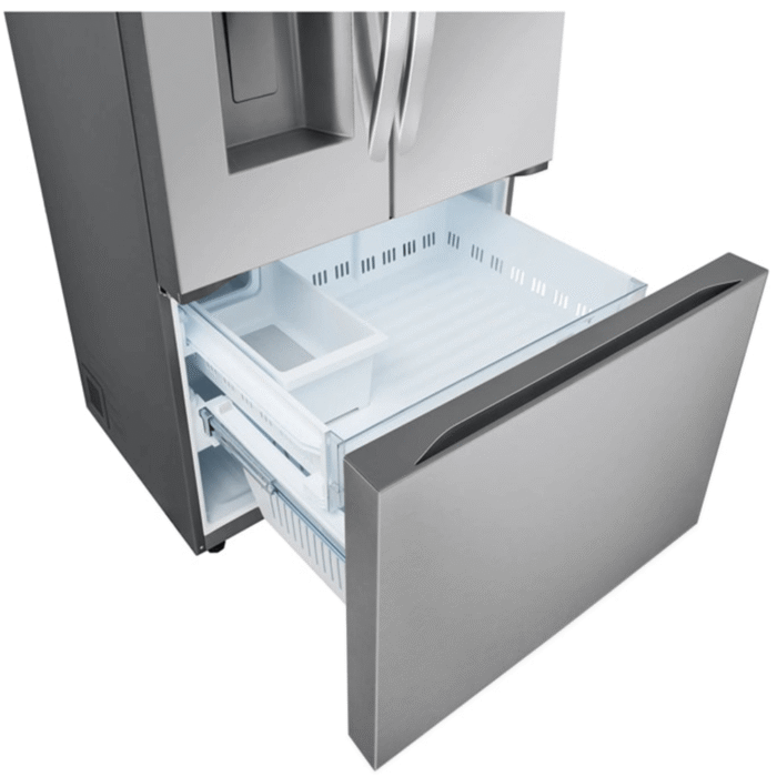 LG 26 cu. ft. Counter-Depth MAX, French Door Refrigerator, with Craft Ice angled freezer open product image