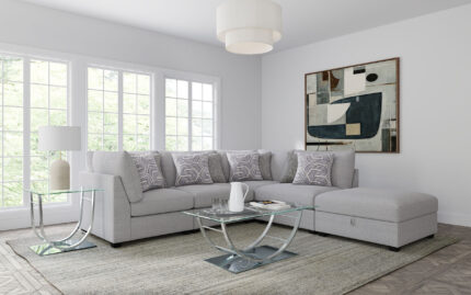 Cambria 5-piece Upholstered Modular Sectional Sofa Grey product image