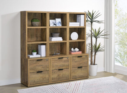 Westpark 3-piece Wall Unit Bookcase Set with USB Mango product image