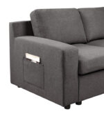 Waylon 145.5"W Gray Linen 7-Seater U-Shape Sectional Sofa Chaise with Pocket product image