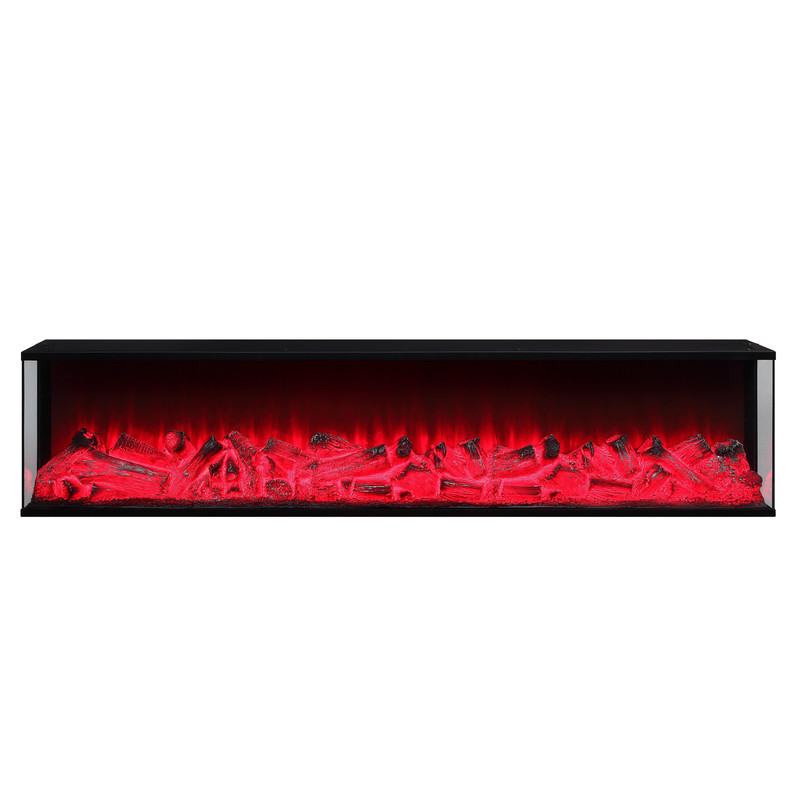 Dorian 71"W White Finish TV Stand with Fireplace and Speaker Dorian 71"W White Finish TV Stand with Fireplace and Speaker product image