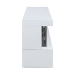 Dorian 71"W White Finish TV Stand with Fireplace and Speaker product image