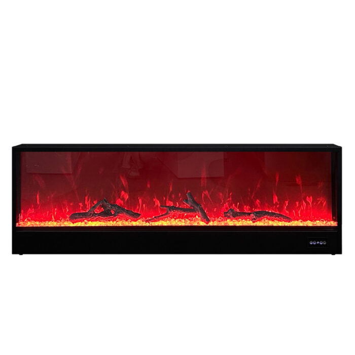 Spencer 71"W White Finish TV Stand with Fireplace and Speaker product image
