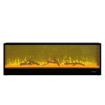 Spencer 71"W White Finish TV Stand with Fireplace and Speaker product image