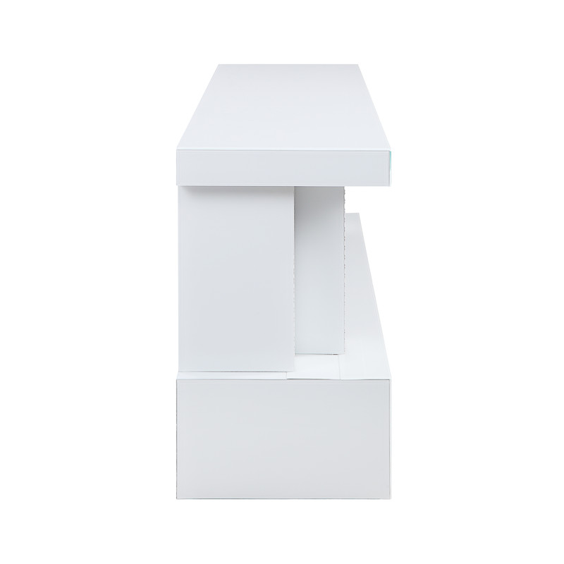Spencer 71"W White Finish TV Stand with Fireplace and Speaker Spencer 71"W White Finish TV Stand with Fireplace and Speaker product image