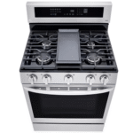 LRGL5825F 5.8 cu ft. Smart Wi-Fi Enabled True Convection InstaView Gas Range with Air Fry top view product image