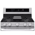 LRGL5825F 5.8 cu ft. Smart Wi-Fi Enabled True Convection InstaView Gas Range with Air Fry Front View product image