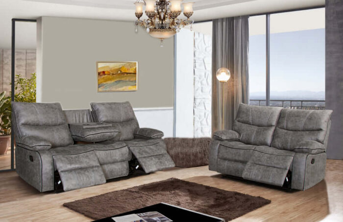 SF1009 Sofa and Loveseat Set in Textured Grey By McFerran open product image