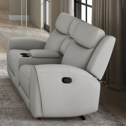 Jacobus Manual Recliner Loveseat w/ Console - Furniture of America product image