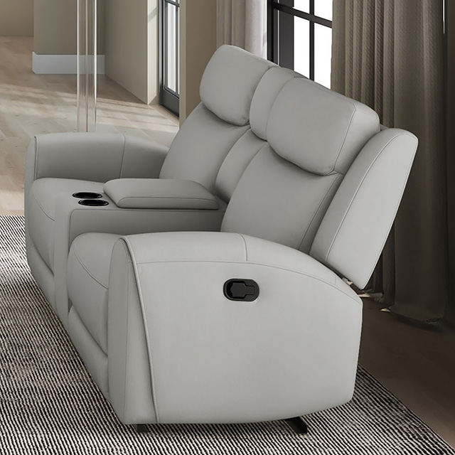 Jacobus Manual Recliner Loveseat w/ Console - Furniture of America product image