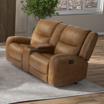 Leolinus Manual Recliner Loveseat w/ Console - Furniture of America product image