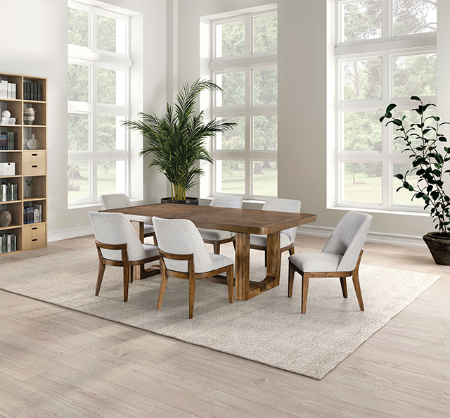 9 Pc Dining Table Set - Furniture of America product image
