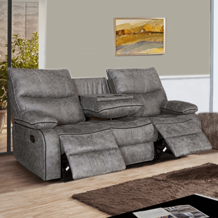 SF1009 Sofa and Loveseat Set in Textured Grey By McFerran open Sofa product image