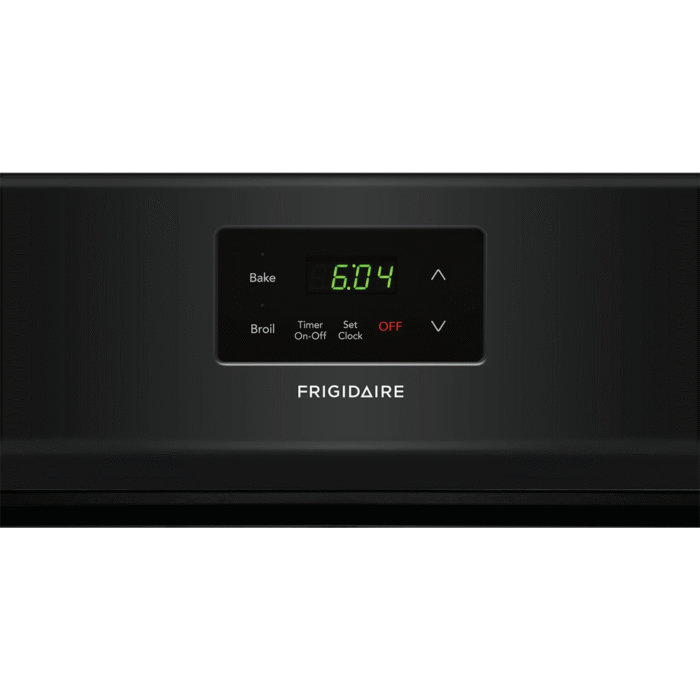 FCRG3052AB Frigidaire 30" Gas Range in Black screen close up product image