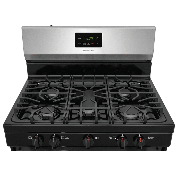 FCRG3052AB Frigidaire 30" Gas Range in Black top close up product image
