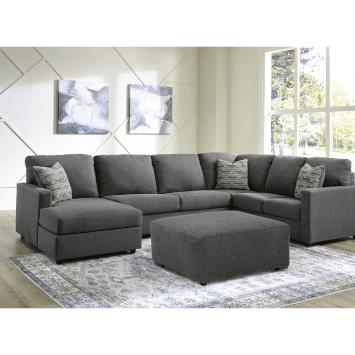 Edenfield 3-Piece Sectional with Chaise and ottoman included By Ashley