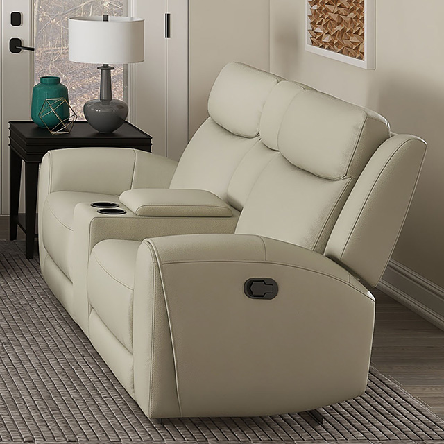 Jacobus Manual Recliner Loveseat w/ Console - Furniture of America product image