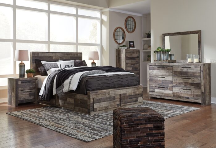 Derekson Queen Panel Bed with 6 Storage Drawers product image