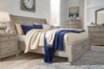 Lettner Queen Sleigh Bed with 2 Storage Drawers product image