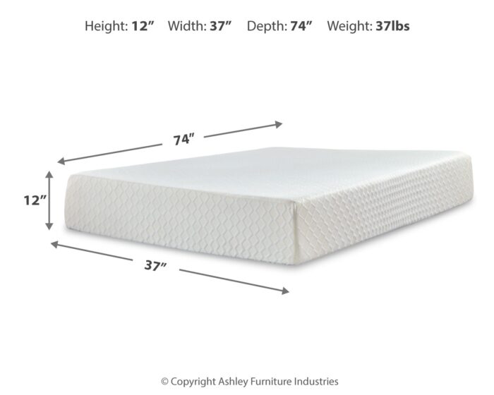 Chime 12 Inch Memory Foam Twin Mattress in a Box product image