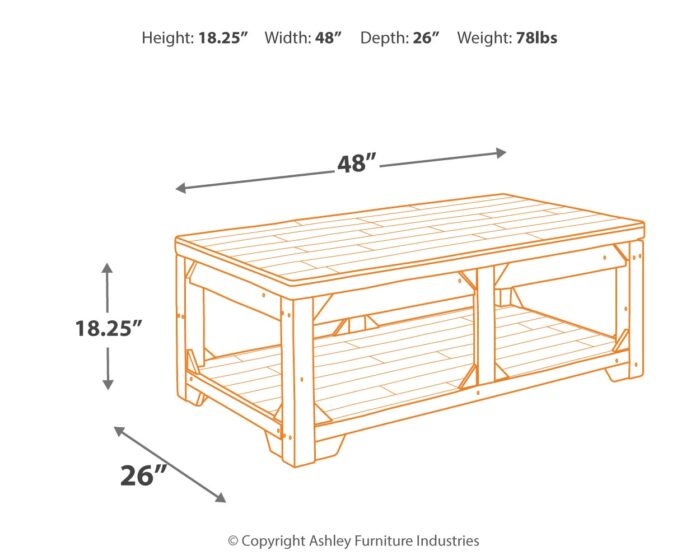 Fregine Coffee Table with Lift Top product image