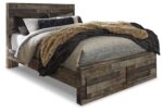 Derekson Queen Panel Storage Bed with Mirrored Dresser and Nightstand product image