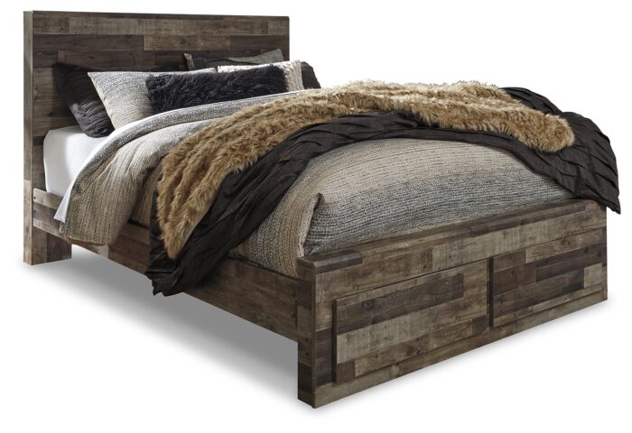 Derekson Queen Panel Storage Bed with Mirrored Dresser and Nightstand product image