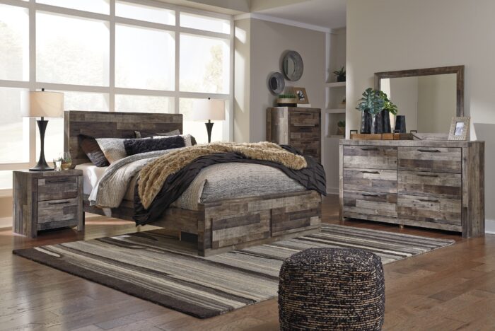 Derekson Queen Panel Bed with 2 Storage Drawers product image