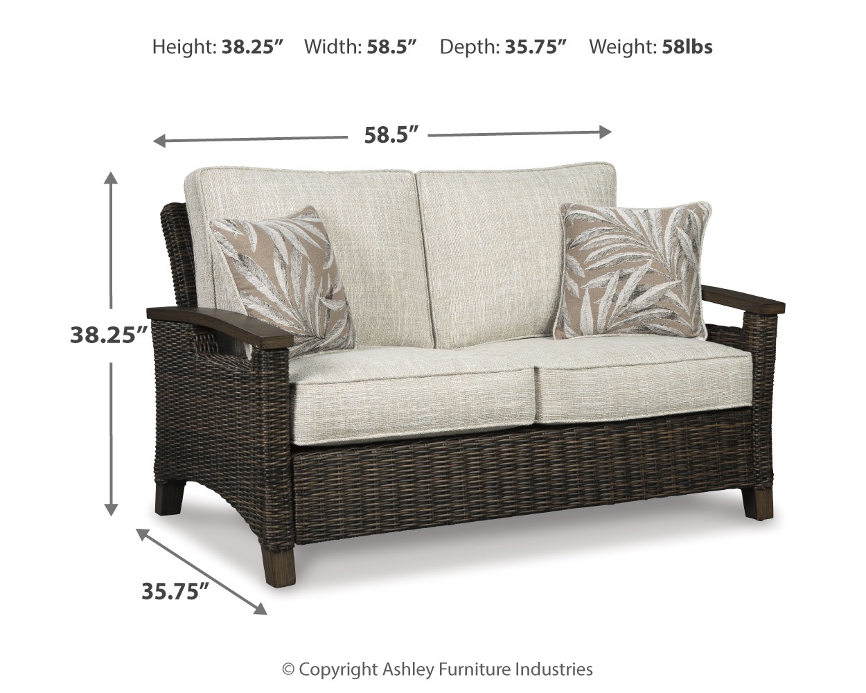 Paradise Trail Loveseat with Cushion Paradise Trail Loveseat with Cushion product image