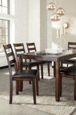 Coviar Dining Table and Chairs with Bench (Set of 6) product image