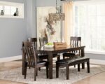 Haddigan Dining Table with 4 Chairs and Bench product image