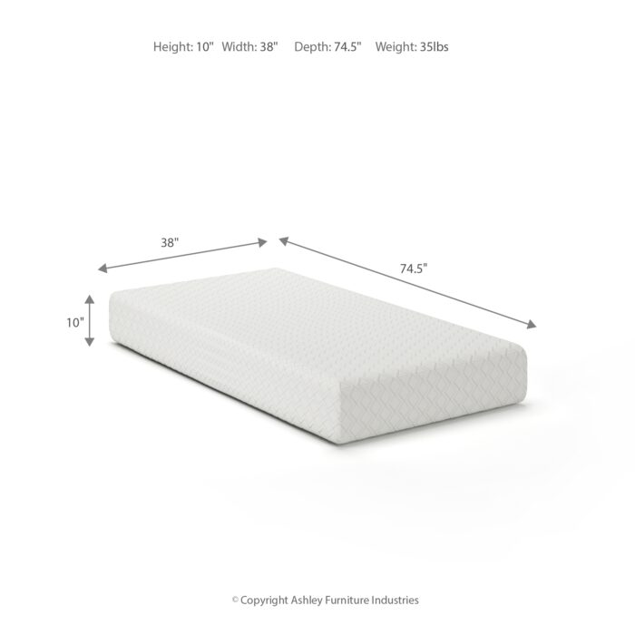 10 Inch Chime Memory Foam Twin Mattress in a Box product image